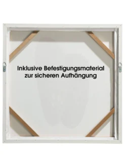 Druck Gerahmt, Orange/Weiss -Haushaltsgegenstände Geschäft Polly Druckgerahmt Orange OrangeWeiss 63x63 ruk