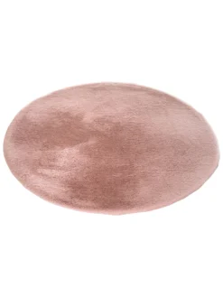 Kunstfell-Teppich, Rose -Haushaltsgegenstände Geschäft Ranua Kunstfellteppich rosa rose rund100 fper