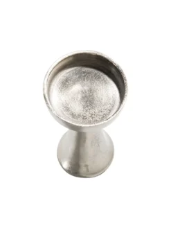 Kerzenleuchter, Silber -Haushaltsgegenstände Geschäft RawSilverFinish Kerzenleuchter Silber 9x19 pla