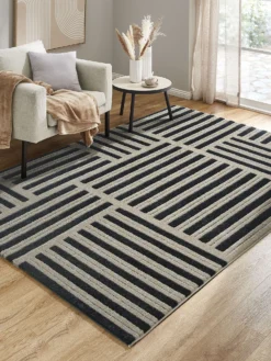 Moderner Teppich, Black/White