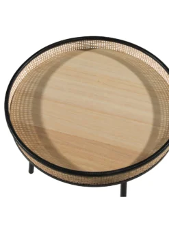 Tisch, Natur -Haushaltsgegenstände Geschäft Rotang Tisch Hellbraun Natur 42x42x41 pla