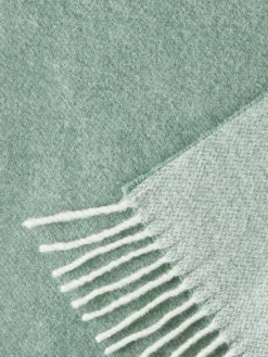 Wolldecke, Offwhite/Mint -Haushaltsgegenstände Geschäft Runa Decke Gruen OffwhiteMint 140x200 lup