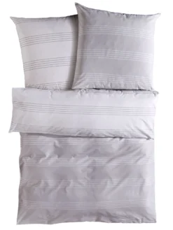 Renforcé-Bettwäsche, Grau/Weiss 8 Renforcé-Bettwäsche, Grau/Weiss -Haushaltsgegenstände Geschäft Salieri Bettwaesche Grau GrauWeiss 135x200 pla2