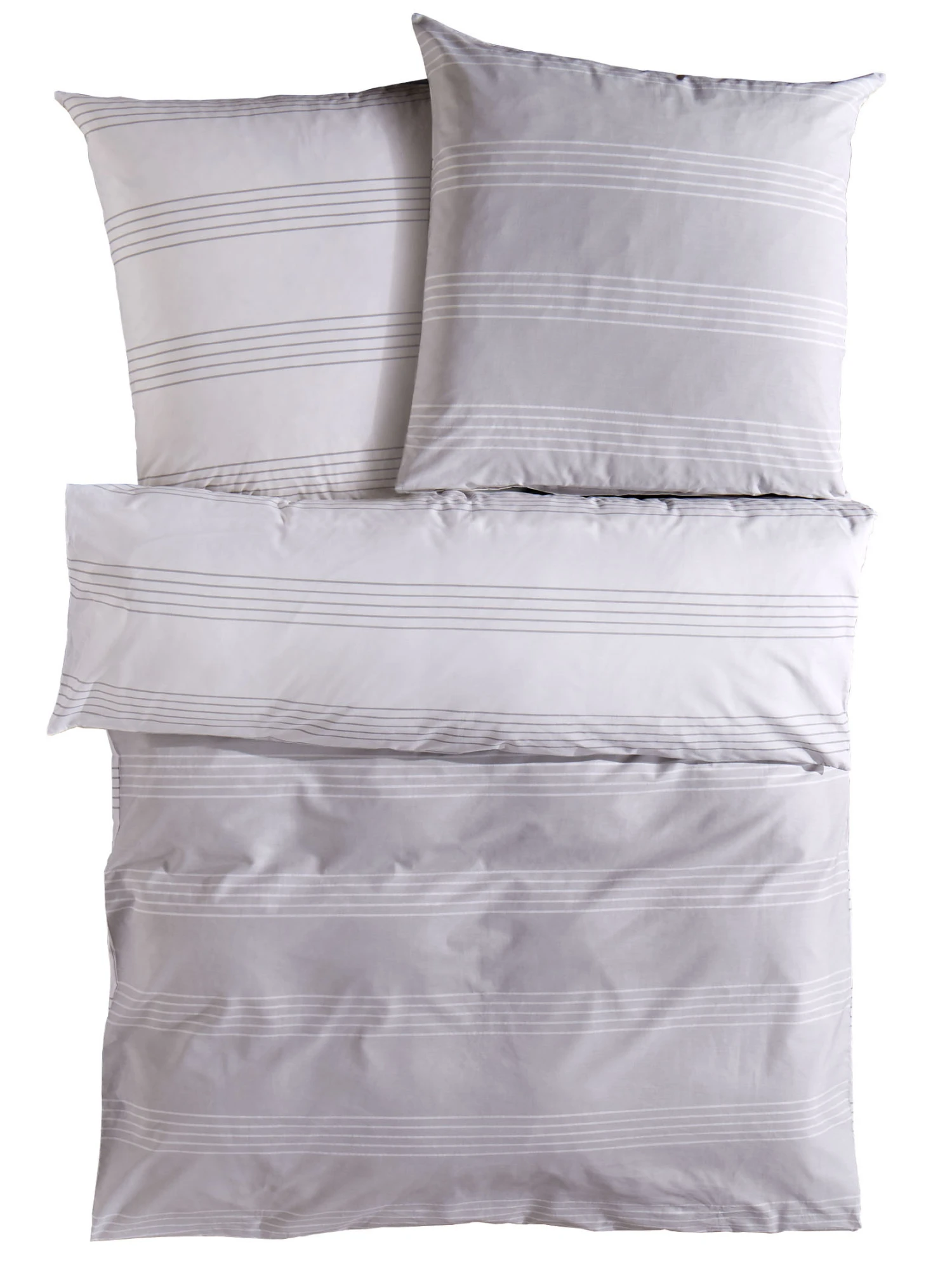 Renforcé-Bettwäsche, Grau/Weiss 4 Renforcé-Bettwäsche, Grau/Weiss – Bild 4