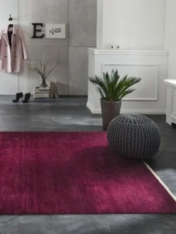 Flachgewebe-Teppich, Aubergine