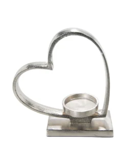 Teelichthalter, Nickel -Haushaltsgegenstände Geschäft SingleHeart Kerzenstaender Silber Nickel 12x25x272C3 per1202