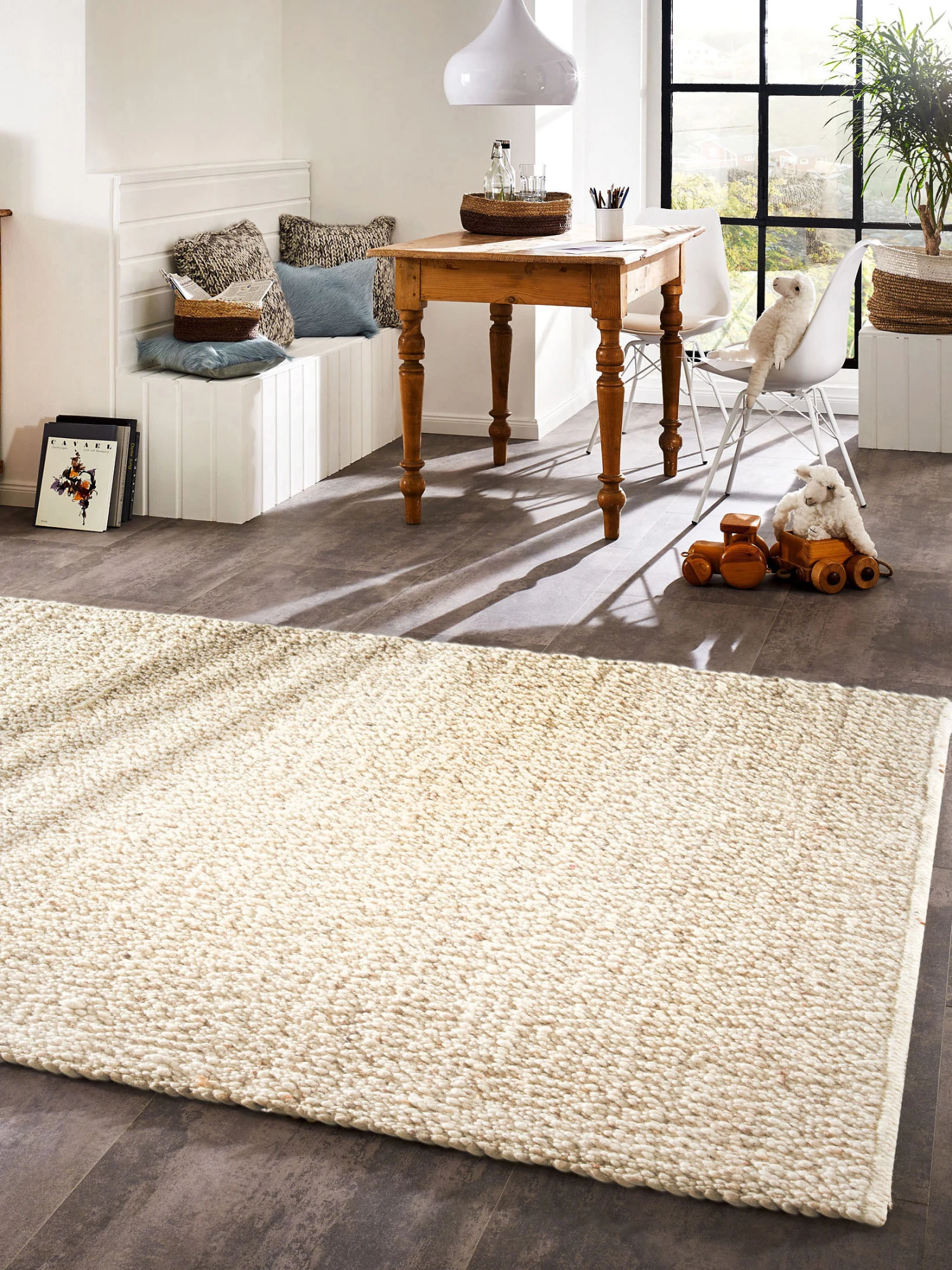 Woll-Teppich, Dünensand 1 Woll-Teppich, Dünensand