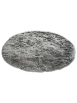 Kunstfell-Teppich, Taupe -Haushaltsgegenstände Geschäft Skara KunstfellTeppich Hellgrau Taupe 160rund fper