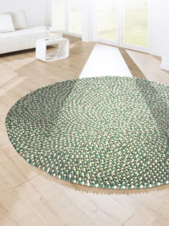 Filzkugel-Teppich, Green