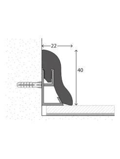 Sockelleiste, Royal Oak -Haushaltsgegenstände Geschäft Sockelleiste4cm Zubehoer 4x250 schema 7