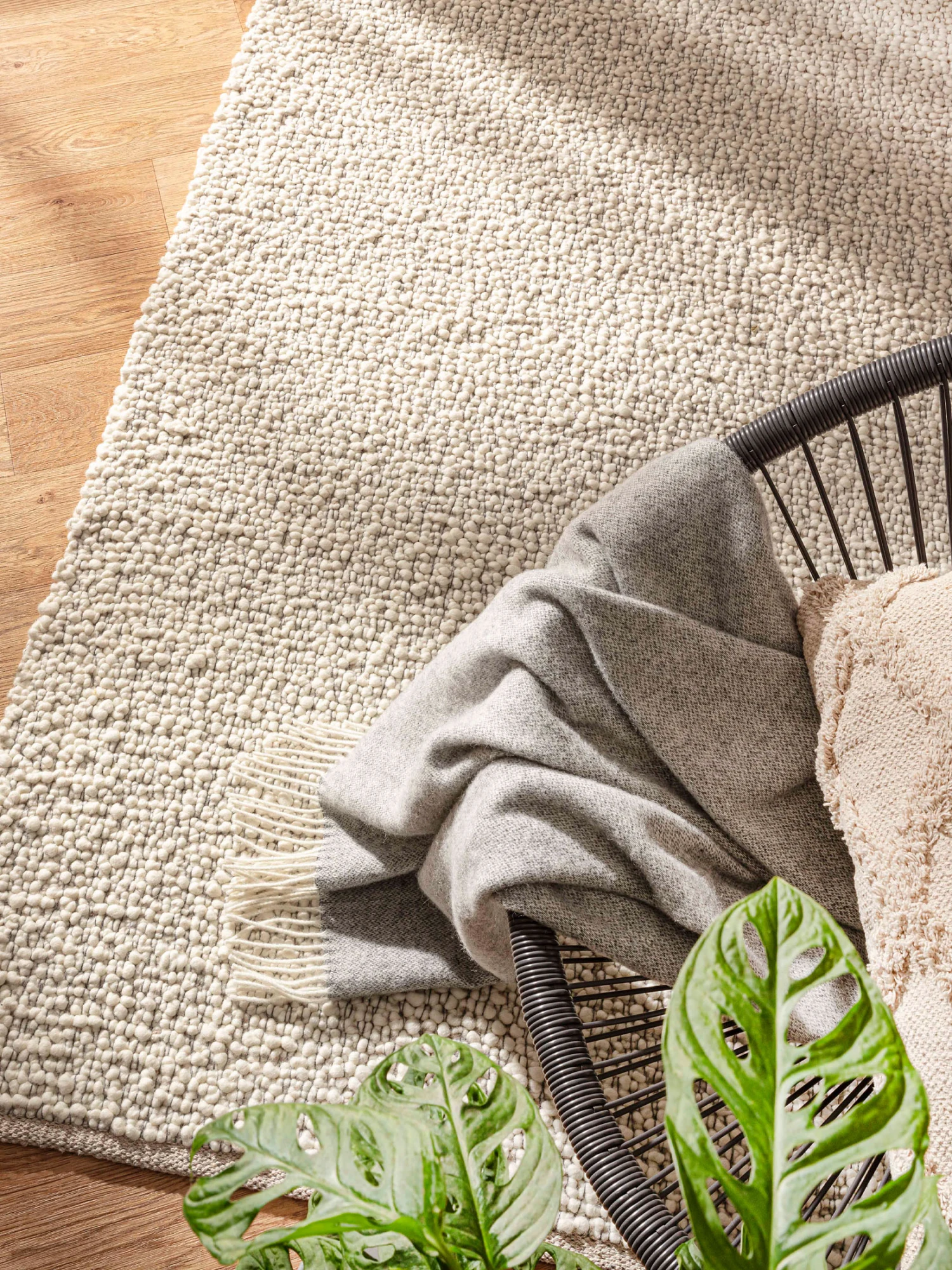 Woll-Teppich, Offwhite 1 Woll-Teppich, Offwhite