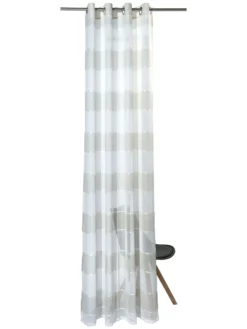 Ösenschal, Taupe -Haushaltsgegenstände Geschäft Sontje Gardine Oesenschal Beige Taupe 140x245 pla2