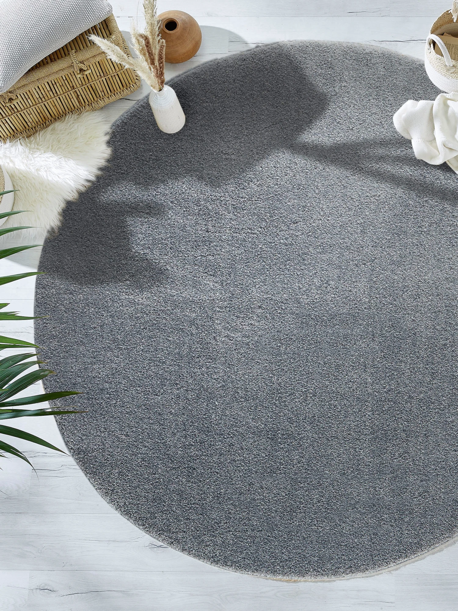 Hochflor-Teppich, Stahl 1 Hochflor-Teppich, Stahl