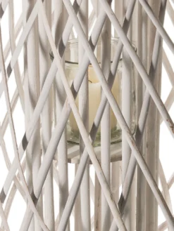 Laterne, Weiss -Haushaltsgegenstände Geschäft Stelara Laterne Weiss lup