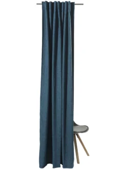 Vorhang Mit Gardinenband, Petrol -Haushaltsgegenstände Geschäft Sunna Gardine VerdeckteSchlaufe Blau Petrol 140x245 pla2