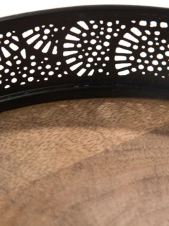 Deko-Tablett, Black -Haushaltsgegenstände Geschäft Tasullo Tablett Schwarz Black 20x20x5 lup