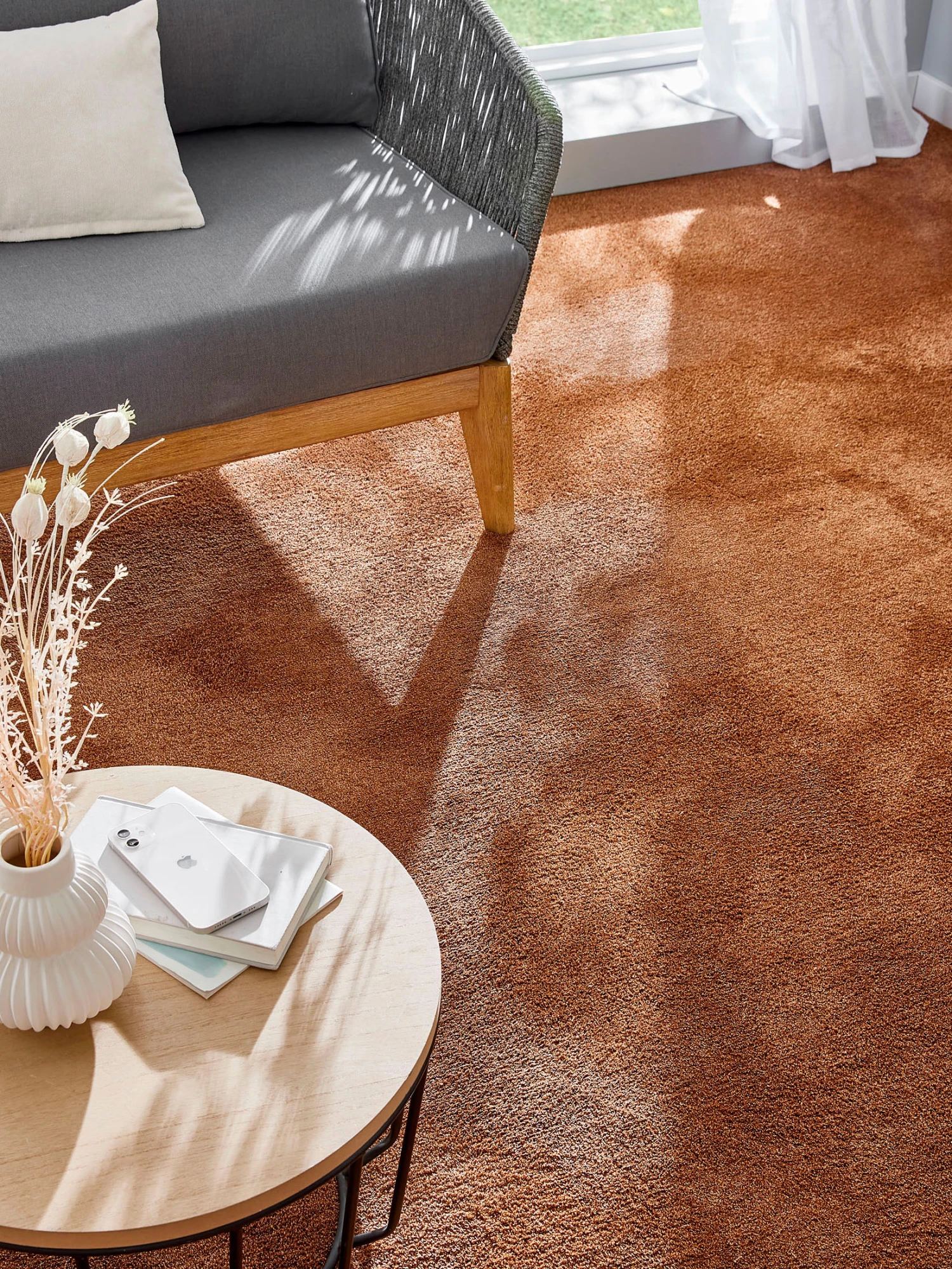 Velours-Teppichboden, Kupfer 94 1 Velours-Teppichboden, Kupfer 94