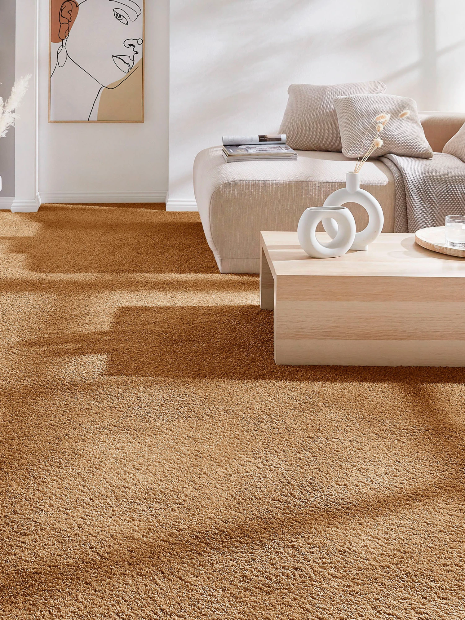 Langflor-Teppichboden, Kupfer 20 1 Langflor-Teppichboden, Kupfer 20