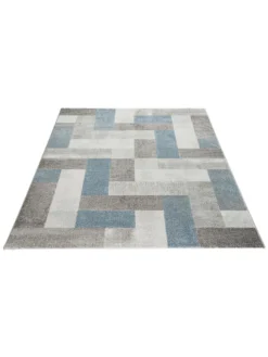 Moderner Teppich, Blue Avenue 6 Moderner Teppich, Blue Avenue -Haushaltsgegenstände Geschäft UrbanMaze DesignerTeppich Blau BlueAvenue 160x230 fper