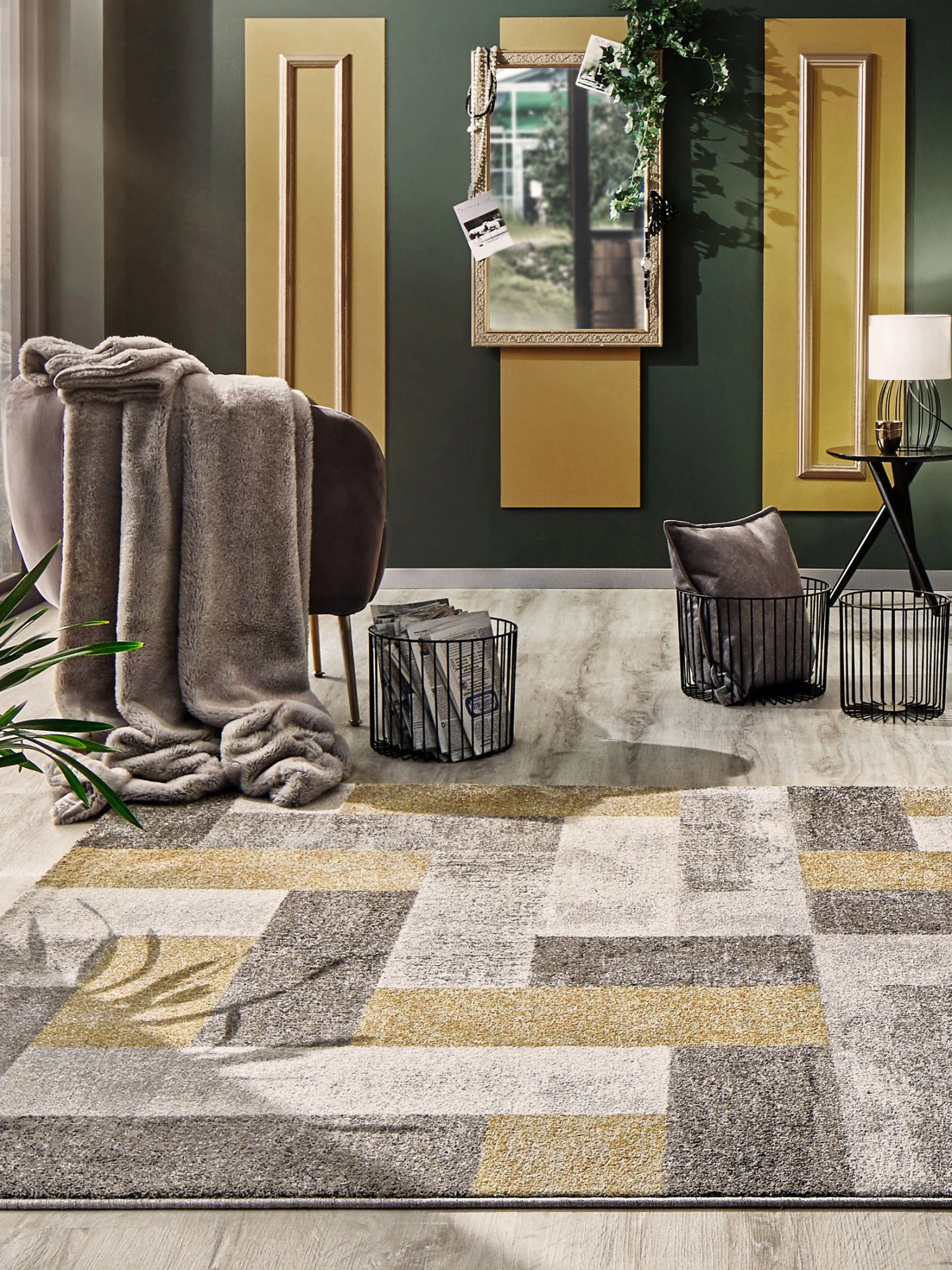 Moderner Teppich, Gold 2 Moderner Teppich, Gold – Bild 2