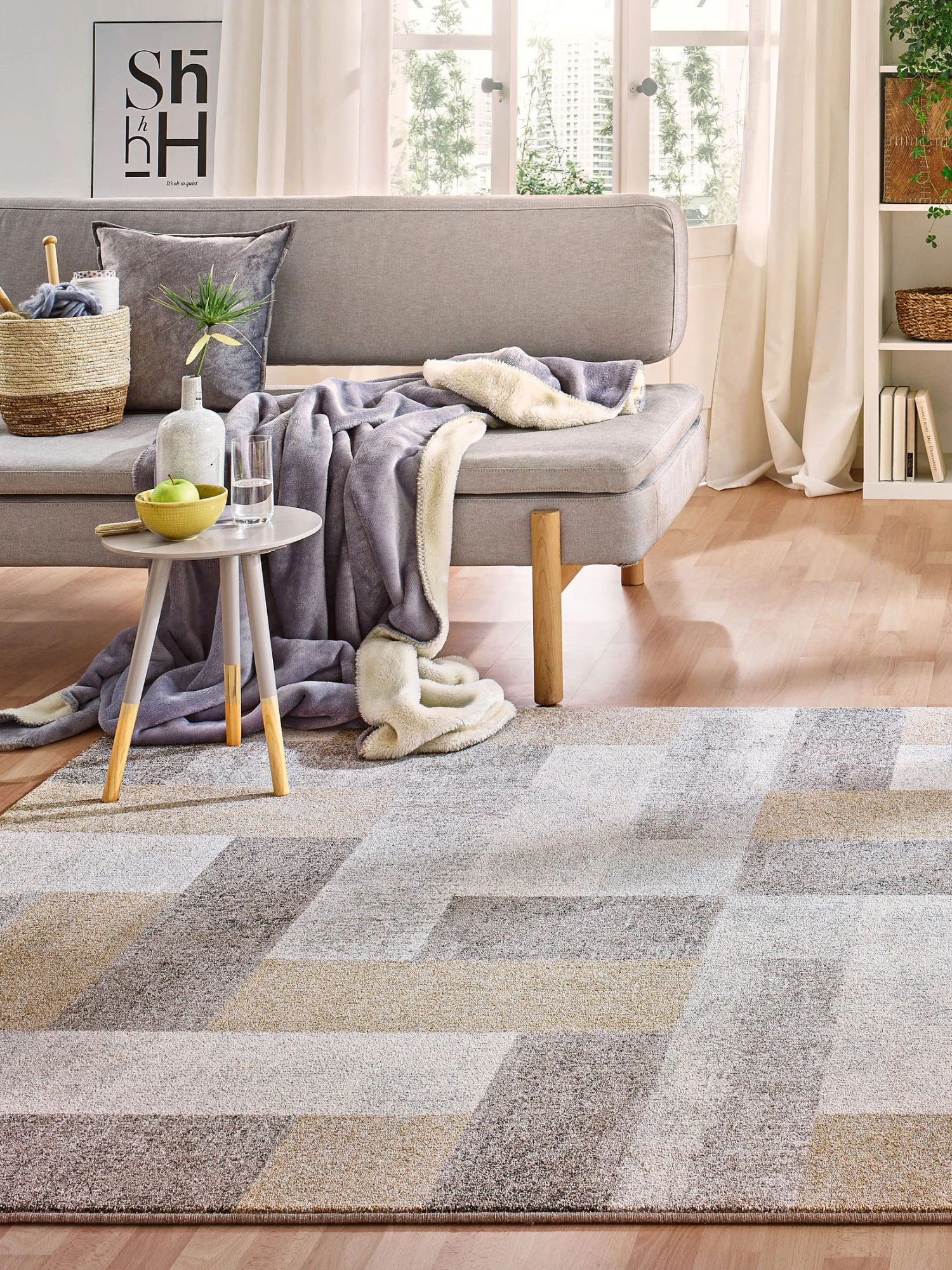 Moderner Teppich, Gold 1 Moderner Teppich, Gold