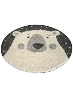 Kinder-Teppich, Dunkelgrau -Haushaltsgegenstände Geschäft Ursus KinderTeppich Grau Dunkelgrau 120rund fper