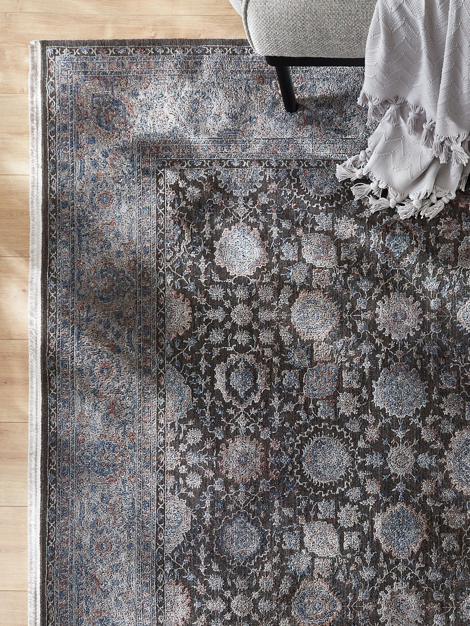 Vintage-Teppich, Silver-Blue 2 Vintage-Teppich, Silver-Blue – Bild 2