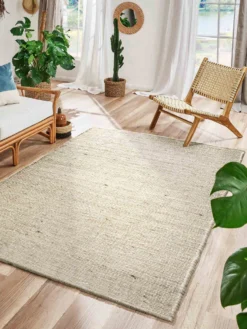 Woll-Teppich, Light Beige