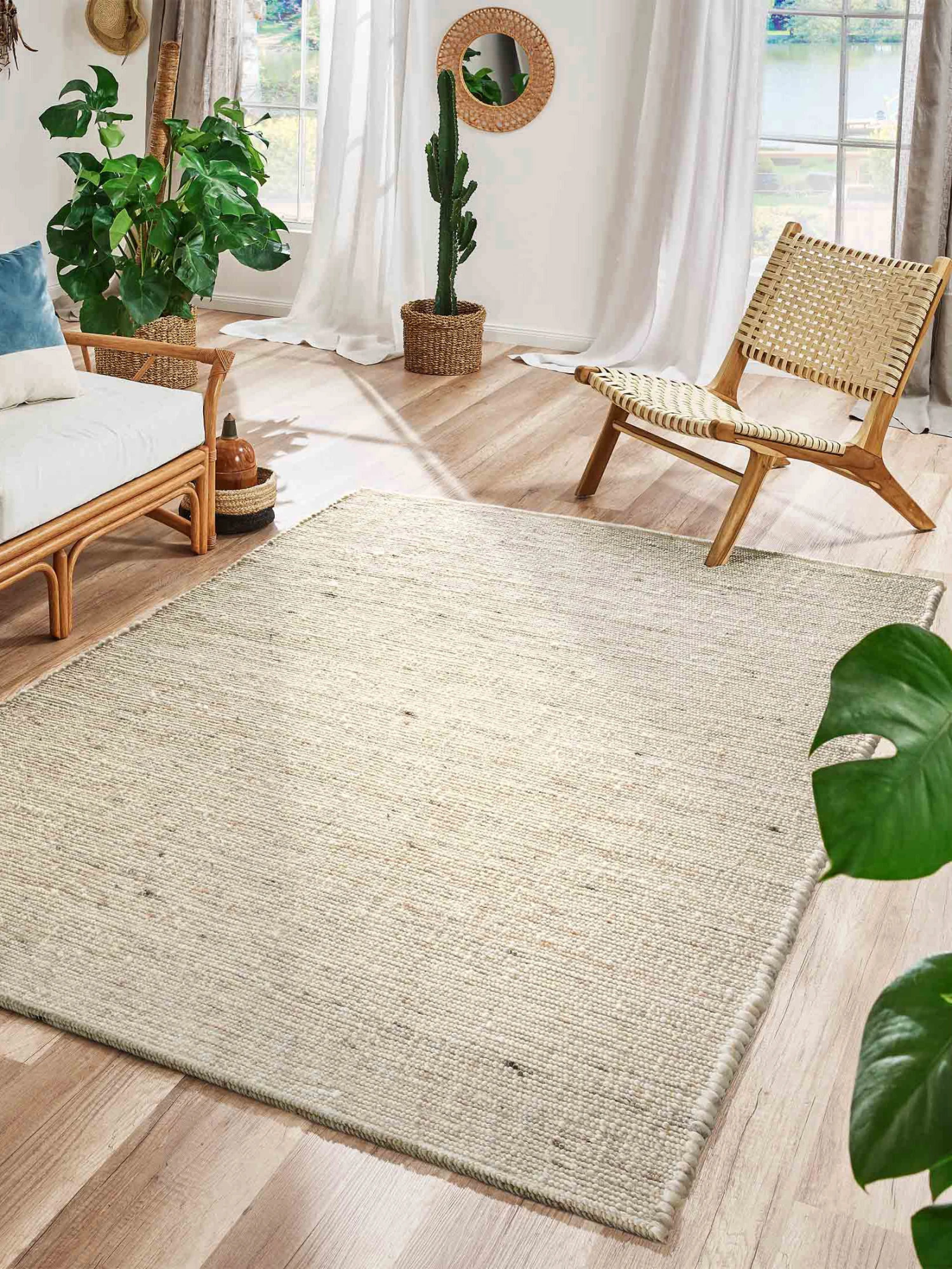 Woll-Teppich, Light Beige 1 Woll-Teppich, Light Beige