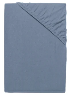 Spannbetttuch, Taubenblau