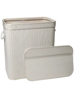 Korb, Weiss -Haushaltsgegenstände Geschäft WaescheboxXL Korb Weiss 32x52x60 offen per3